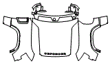Full Hood, Fender and Mirror Kit pattern for the 2025 Land Rover Defender