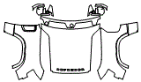 Full Hood, Fender and Mirror Kit pattern for the 2022 Land Rover Defender