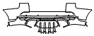 Rear Bumper Kit pattern for the 2021 Land Rover Range Rover Sport