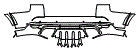 Rear Bumper Kit pattern for the 2021 Land Rover Range Rover Sport