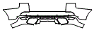 Rear Bumper Kit pattern for the 2021 Land Rover Range Rover Sport