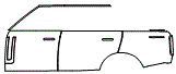 Door and Rear Fender Kit pattern for the 2022 Land Rover Range Rover (New Generation)