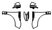 Full Fender and Mirror Kit pattern for the 2027 Land Rover Range Rover Evoque