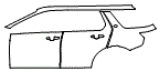 Door, Rear Fender and A-Pillar Kit pattern for the 2016 Land Rover Discovery Sport