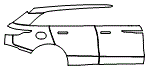 Rear Fender and Door Kit pattern for the 2020 Land Rover Range Rover Velar