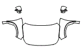 Full Hood, Fender and Mirror Kit pattern for the 2023 Hyundai Santa Fe (Canada)