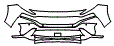 Bumper Kit pattern for the 2023 Hyundai Santa Fe (Canada)