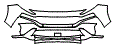 Bumper Kit pattern for the 2023 Hyundai Santa Fe (Canada)