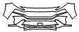 Bumper Kit pattern for the 2023 Hyundai Santa Fe (Canada)