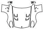 Full Hood, Fender and Mirror Kit pattern for the 2012 Ferrari 599 GTO