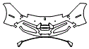 Bumper Kit pattern for the 2019 Ferrari 488 GTB