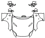 Full Hood, Fender and Mirror Kit pattern for the 2022 Ferrari 812 Superfast