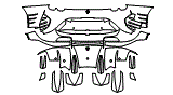 Rear Bumper Kit pattern for the 2024 Ferrari 812 Competizione A