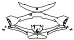 Bumper Kit pattern for the 2025 Ferrari SF90 Stradale