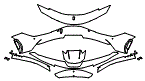 Bumper Kit pattern for the 2025 Ferrari SF90 Stradale