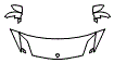 Hood, Fender and Mirror Kit pattern for the 2014 Lamborghini Gallardo