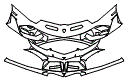Bumper Kit pattern for the 2023 Lamborghini Aventador