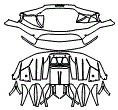 Rear Bumper Kit pattern for the 2023 Lamborghini Aventador