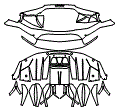 Rear Bumper Kit pattern for the 2023 Lamborghini Aventador