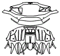 Rear Bumper Kit pattern for the 2023 Lamborghini Aventador