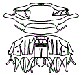 Rear Bumper Kit pattern for the 2023 Lamborghini Aventador