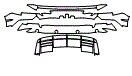 Rear Bumper Kit pattern for the 2024 Lamborghini Huracan