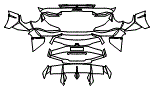 Rear Bumper Kit pattern for the 2024 Lamborghini Huracan