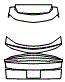 Trunk Lid Kit pattern for the 2020 Lamborghini Urus