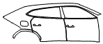 Door and Rear Fender Kit pattern for the 2020 Lamborghini Urus