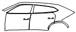 Door and Rear Fender Kit pattern for the 2020 Lamborghini Urus