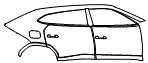 Door and Rear Fender Kit pattern for the 2020 Lamborghini Urus