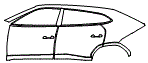 Door and Rear Fender Kit pattern for the 2020 Lamborghini Urus