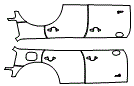 Rear Fender and Door Kit pattern for the 2021 MINI Countryman