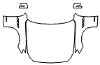Full Hood, Fender and Mirror Kit pattern for the 2017 Maserati Quattroporte
