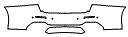 Rear Bumper Kit pattern for the 2024 Maserati Ghibli