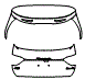 Trunk Lid Kit pattern for the 2019 Maserati Levante