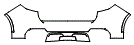 Rear Bumper Kit pattern for the 2019 Maserati Levante