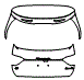 Trunk Lid Kit pattern for the 2019 Maserati Levante