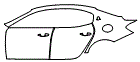 Door and Rear Fender Kit pattern for the 2024 Maserati Ghibli