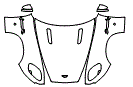 Full Hood, Fender and Mirror Kit pattern for the 2017 Aston Martin V8 Vantage S