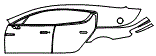Door and Rear Fender Kit pattern for the 2019 Aston Martin Rapide AMR