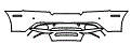 Rear Bumper Kit pattern for the 2017 Aston Martin DB9