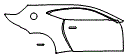 Door and Rear Fender Kit pattern for the 2021 Aston Martin Vantage