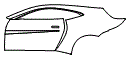 Door and Rear Fender Kit pattern for the 2022 Aston Martin Vantage