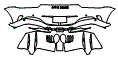 Rear Bumper Kit pattern for the 2022 Aston Martin Vantage
