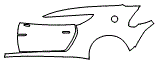Door and Rear Fender Kit pattern for the 2017 Aston Martin Vanquish Zagato
