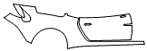 Door and Rear Fender Kit pattern for the 2018 Aston Martin Vanquish Zagato