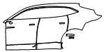 Rear Fender and Door Kit pattern for the 2023 Aston Martin DBX