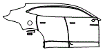 Rear Fender and Door Kit pattern for the 2023 Aston Martin DBX