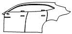 Rear Fender and Door Kit pattern for the 2023 Aston Martin DBX